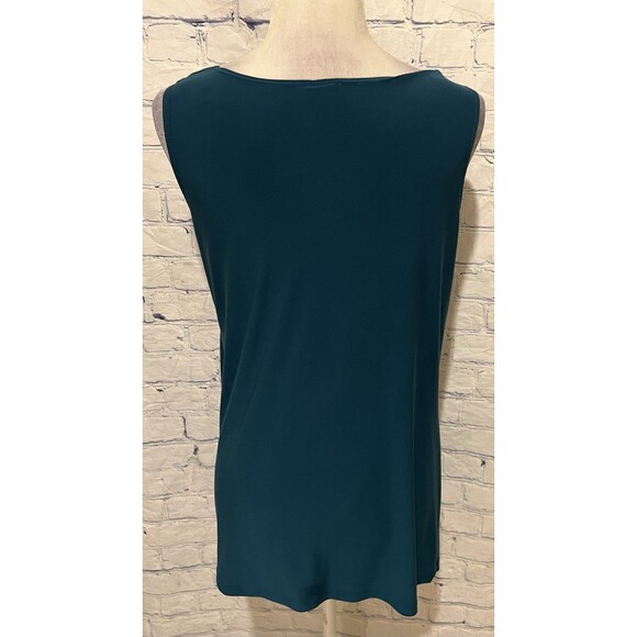 Clara Sun Woo Tank Top Sleeveless Shirt Scoop Neck Stretch Size Large - Picture 4 of 6